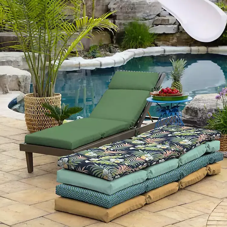 Kirklands Home Moss Leala Texture Outdoor Chaise Cushion Green Online