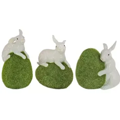 Easter Decorations>Kirklands Home Mossy Green Easter Egg Bunnies, Set of 3