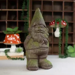 Kirklands Home Mossy Patina Outdoor Gnome Statue Gray Sale