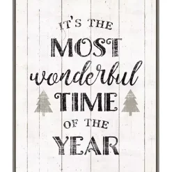 Christmas Art & Wall Decor>Kirklands Home Most Wonderful Time Framed Canvas Print