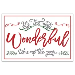 Christmas Art & Wall Decor>Kirklands Home Most Wonderful Time of Year Canvas Art Print