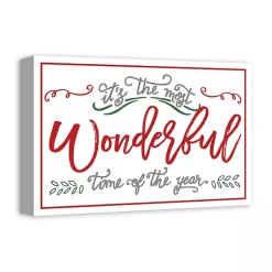 Christmas Art & Wall Decor>Kirklands Home Most Wonderful Time of Year Canvas Art Print