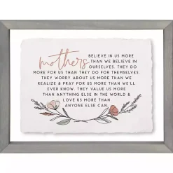 Kirklands Home Mothers Believe in Us Framed Wall Plaque Discount