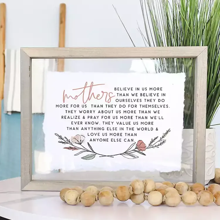 Kirklands Home Mothers Believe in Us Framed Wall Plaque Discount