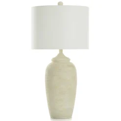 Kirklands Home Mottled Brie Ridge Table lamp Ivory Hot
