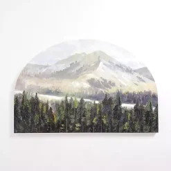 Kirklands Home Mountain Top Forest Arched Canvas Art Print Sale