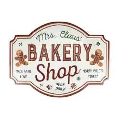 Christmas Art & Wall Decor>Kirklands Home Mrs. Claus Bakery Shop Wall Plaque