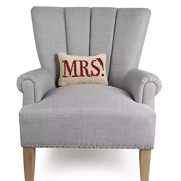 Pillows>Kirklands Home Mrs. Santa Hat Wool Lumbar Pillow