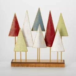 Christmas Decorations>Kirklands Home Color Metal Tabletop Trees Multi