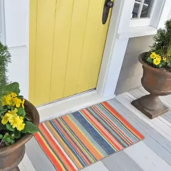 Kirklands Home Multi Dhurri Stripe Indoor/Outdoor Scatter Rug Hot