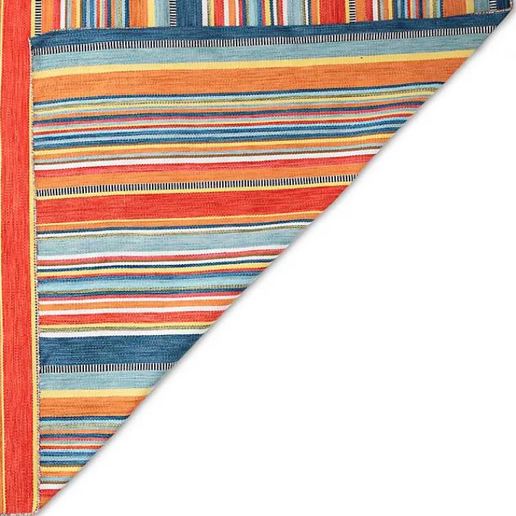 Kirklands Home Multi Dhurri Stripe Indoor/Outdoor Scatter Rug Hot