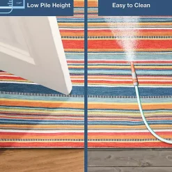 Kirklands Home Multi Dhurri Stripe Indoor/Outdoor Scatter Rug Hot