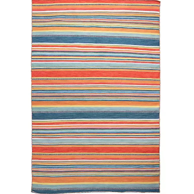 Kirklands Home Multi Dhurri Stripe Indoor/Outdoor Area Rug, 5x7 Sale