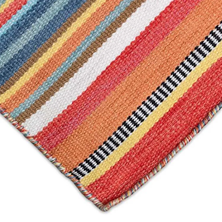Kirklands Home Multi Dhurri Stripe Indoor/Outdoor Area Rug, 5x7 Sale
