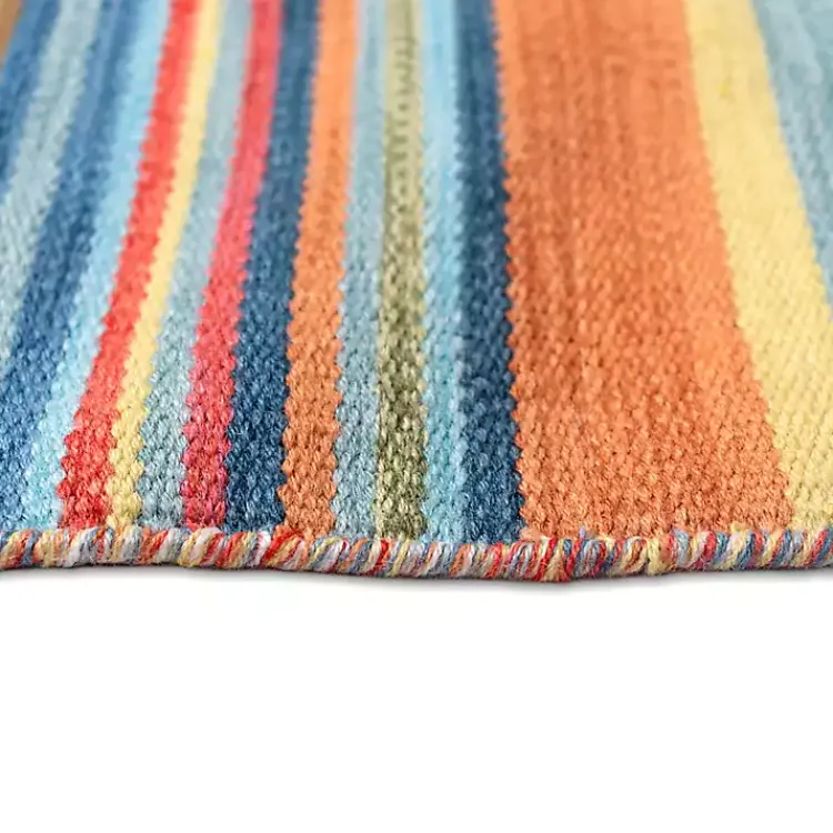 Kirklands Home Multi Dhurri Stripe Indoor/Outdoor Area Rug, 5x7 Sale