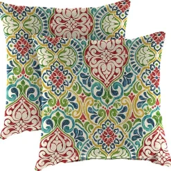 Kirklands Home Multi Fiorella Outdoor Pillows, Set of 2 Clearance