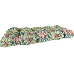 Kirklands Home Multi Fiorella Outdoor Wicker Loveseat Cushion Red Best