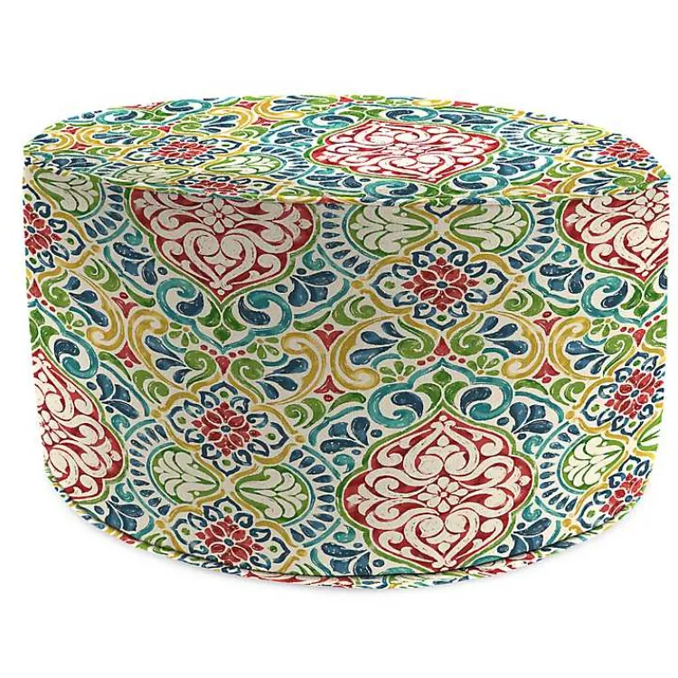 Kirklands Home Multi Fiorella Round Outdoor Pouf Online