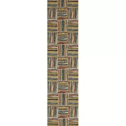 Kirklands Home Watercolor Strip Runner, 2x8 Multi Hot
