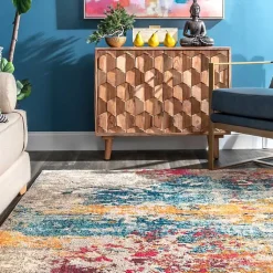 Kirklands Home color Abstract Pattern Area Rug, 7x10 Multi Outlet