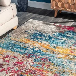 Kirklands Home color Abstract Pattern Area Rug, 7x10 Multi Outlet
