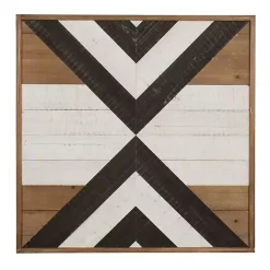 Kirklands Home Multicolor Baralt Shiplap Wood Wall Plaque Discount