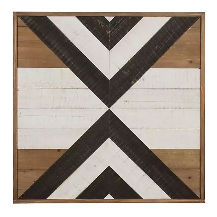 Kirklands Home Multicolor Baralt Shiplap Wood Wall Plaque Discount