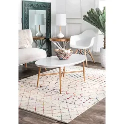 Kirklands Home color Blythe Moroccan Area Rug, 8x10 Multi New