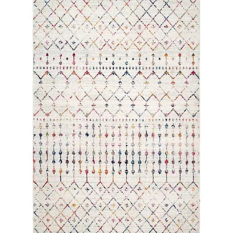 Kirklands Home color Blythe Moroccan Area Rug, 8x10 Multi New