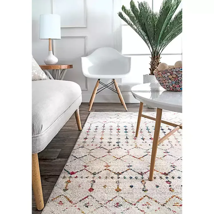 Kirklands Home color Blythe Moroccan Area Rug, 8x10 Multi New
