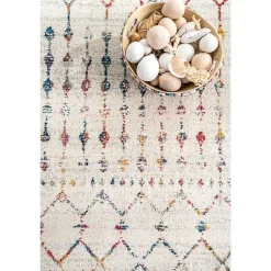 Kirklands Home color Blythe Moroccan Area Rug, 8x10 Multi New