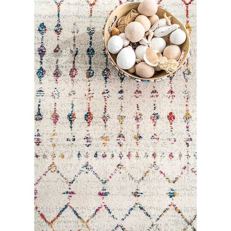 Kirklands Home color Blythe Moroccan Area Rug, 8x10 Multi New