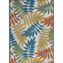 Kirklands Home color Botanical Outdoor Area Rug, 6x9 Multi Discount