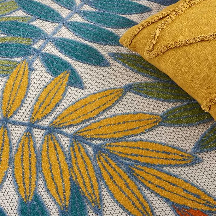 Kirklands Home color Botanical Outdoor Area Rug, 6x9 Multi Discount