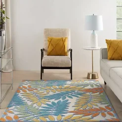 Kirklands Home color Botanical Outdoor Area Rug, 6x9 Multi Discount