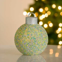 Christmas Decorations>Kirklands Home color Confetti Glitter Ornament, 7 in. Multi