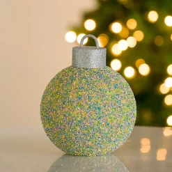 Christmas Decorations>Kirklands Home color Confetti Glitter Ornament, 10 in. Multi