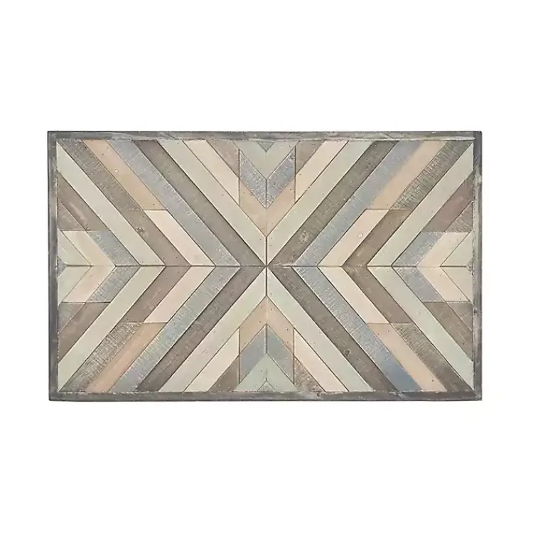 Kirklands Home Multicolor Criss Cross Chevron Wood Wall Plaque Hot