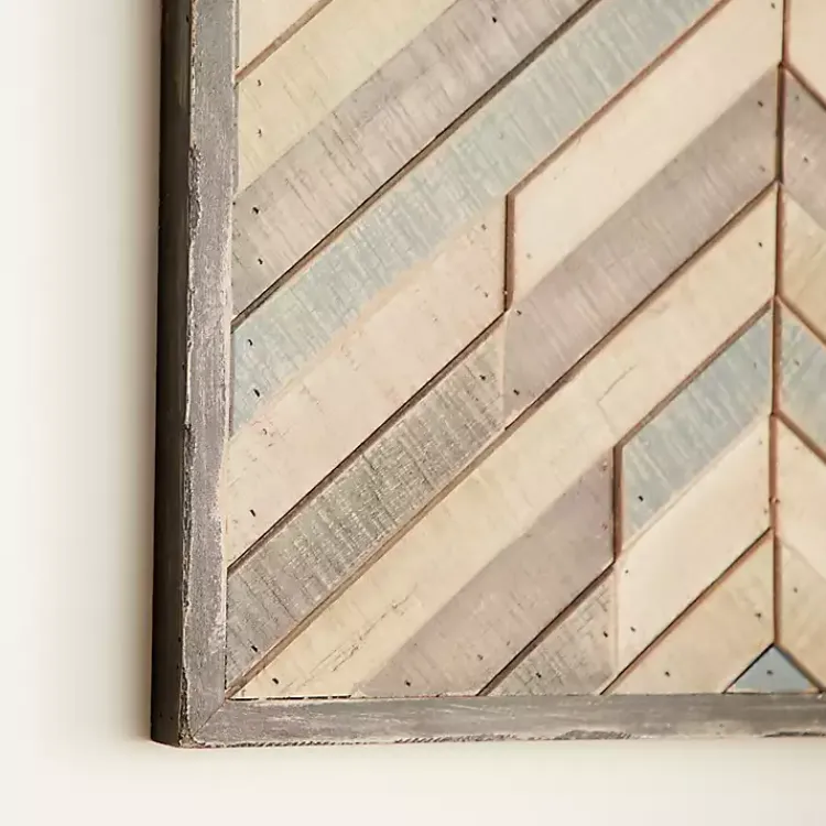 Kirklands Home Multicolor Criss Cross Chevron Wood Wall Plaque Hot