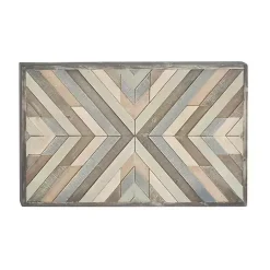 Kirklands Home Multicolor Criss Cross Chevron Wood Wall Plaque Hot