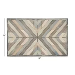 Kirklands Home Multicolor Criss Cross Chevron Wood Wall Plaque Hot