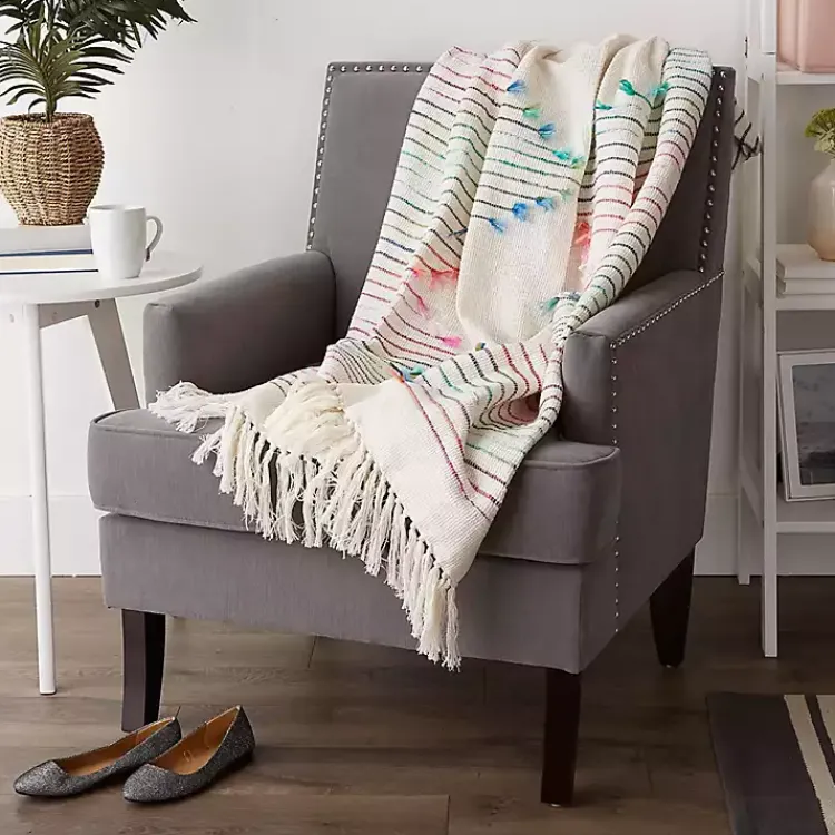 Blankets & Throws>Kirklands Home color Diamond Cut Throw Multi