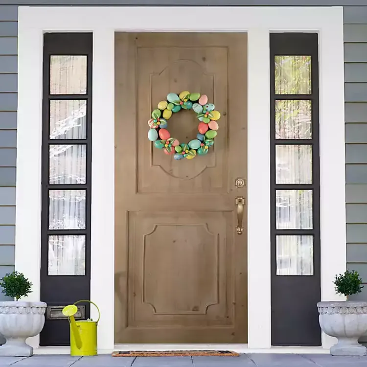 Easter Decorations>Kirklands Home color Easter Eggs Wreath Multi