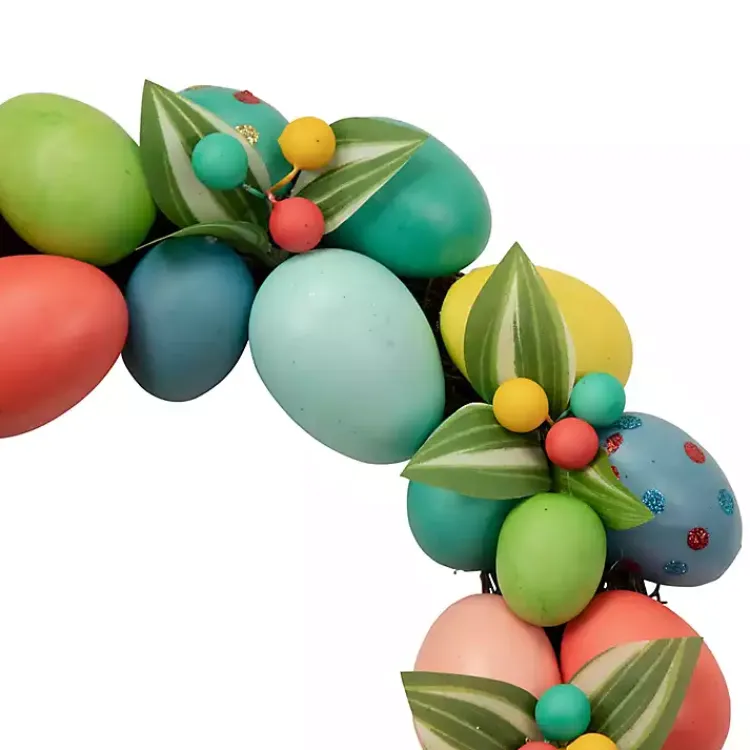 Easter Decorations>Kirklands Home color Easter Eggs Wreath Multi