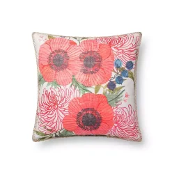 Kirklands Home Multicolor Floral Blanket Stitch Outdoor Pillow Clearance