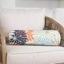 Kirklands Home color Floral Outdoor Bolster Pillow Multi Sale