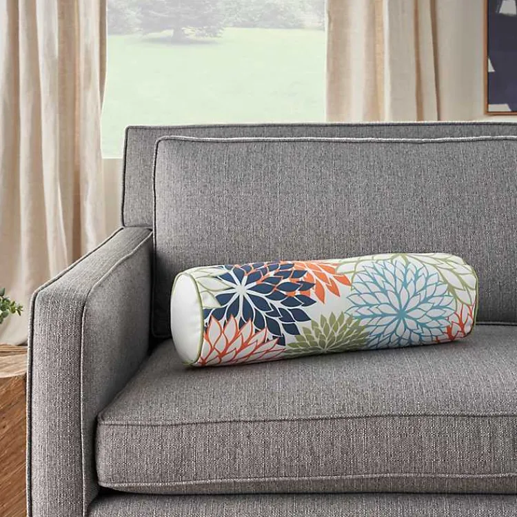 Kirklands Home color Floral Outdoor Bolster Pillow Multi Sale