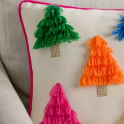 Pillows>Kirklands Home color Fringe Christmas Tree Pillow Multi