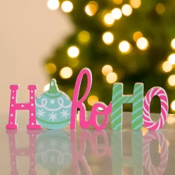 Christmas Decorations>Kirklands Home Multicolor Ho Ho Ho Tabletop Sign