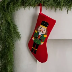 Christmas Stockings & Stocking Holders>Kirklands Home Multicolor Holly Nutcracker Christmas Stocking